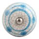 Blue Striped Dotted Crackle Ceramic Wine Stopper